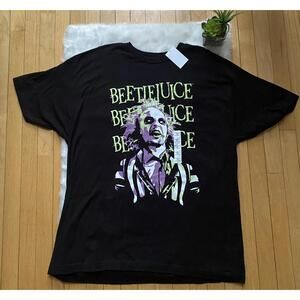 Beetlejuice Graphic Black T-Shirt XXL